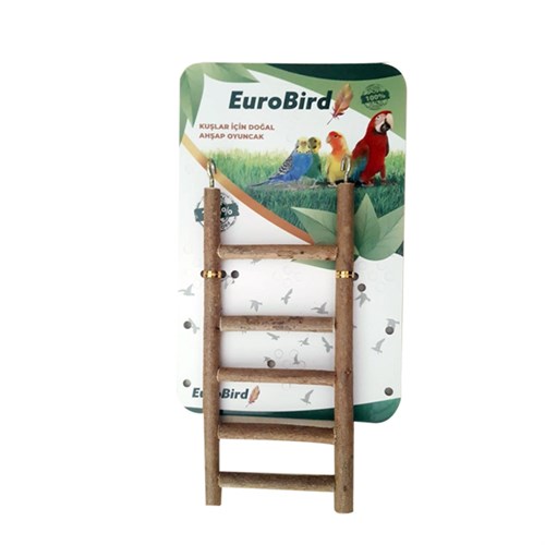 Euro Bird Doğal Ahşap Merdiven  Kuş Oyuncağı