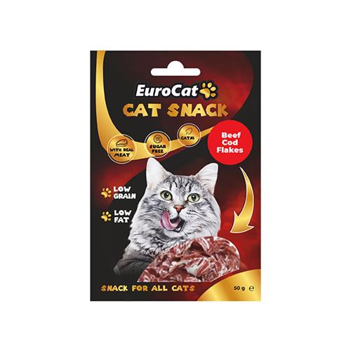 Euro Cat Cat Snack Düşük Tahıllı Dana Etli Catnipli Kedi Ödül Maması