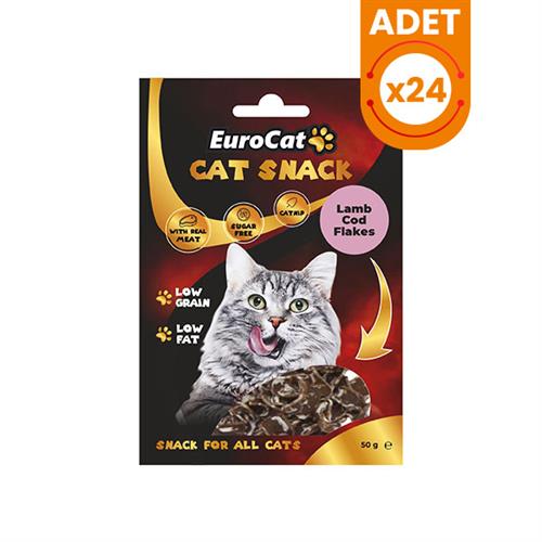 Euro Cat Cat Snack Düşük Tahıllı Kuzu Etli Catnipli Kedi Ödül Maması