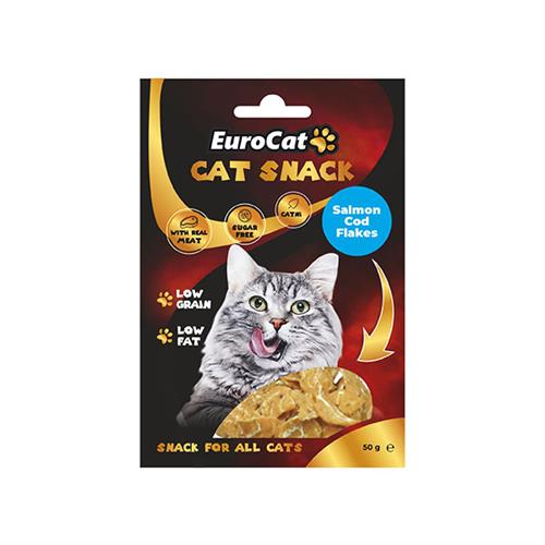 Euro Cat Cat Snack Düşük Tahıllı Somonlu Catnipli Kedi Ödül Maması