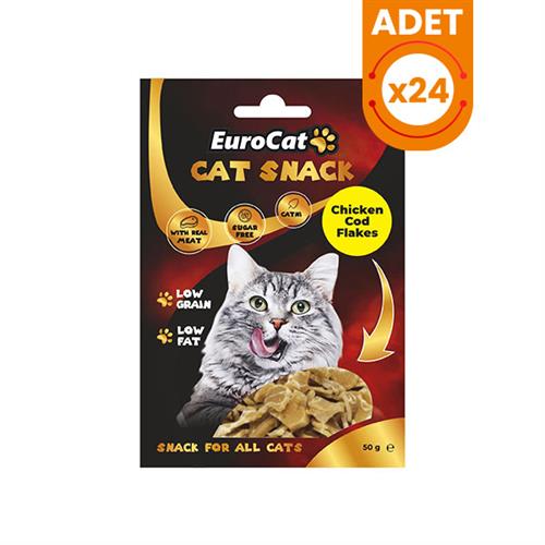 Euro Cat Cat Snack Düşük Tahıllı Tavuklu Catnipli Kedi Ödül Maması