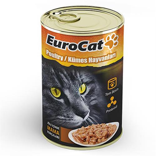 Euro Cat Kümes Hayvanlı Yetişkin Konserve Kedi Maması