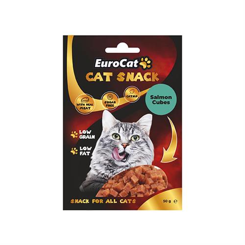 Euro Cat Somonlu Düşük Tahıllı Catnipli Küp Kedi Ödül Maması
