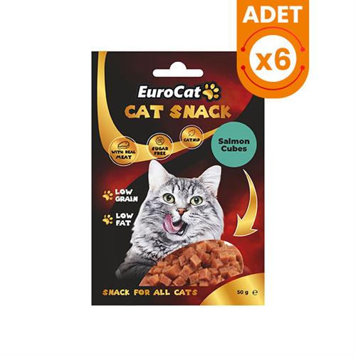 Euro Cat Somonlu Düşük Tahıllı Catnipli Küp Kedi Ödül Maması