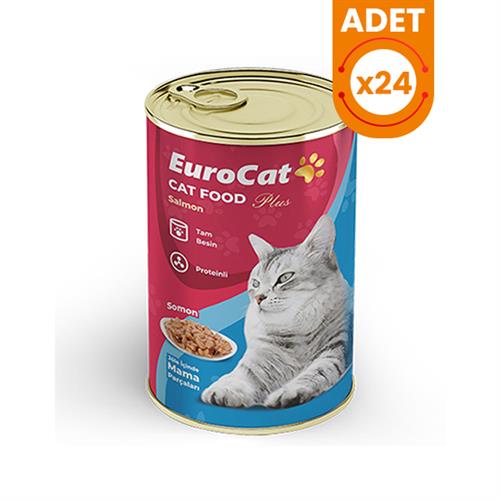 Euro Cat Somonlu Yetişkin Konserve Kedi Maması
