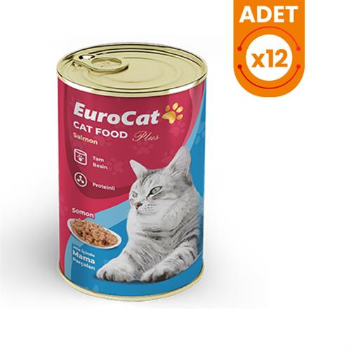 Euro Cat Somonlu Yetişkin Konserve Kedi Maması