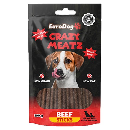 Euro Dog Biftekli Çubuk Doğal Köpek Ödül Maması