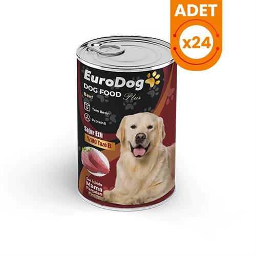 Euro Dog Biftekli Yetişkin Köpek Konservesi