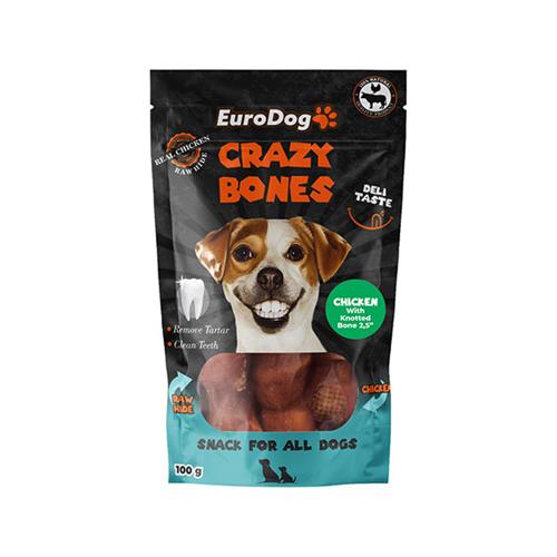 Euro Dog Crazy Bones Tavuklu Düğümlü Köpek Ödül Maması 100Gr