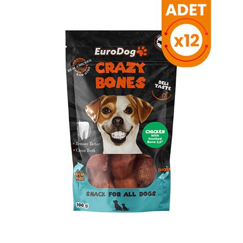 Euro Dog Crazy Bones Tavuklu Düğümlü Köpek Ödül Maması 100Gr