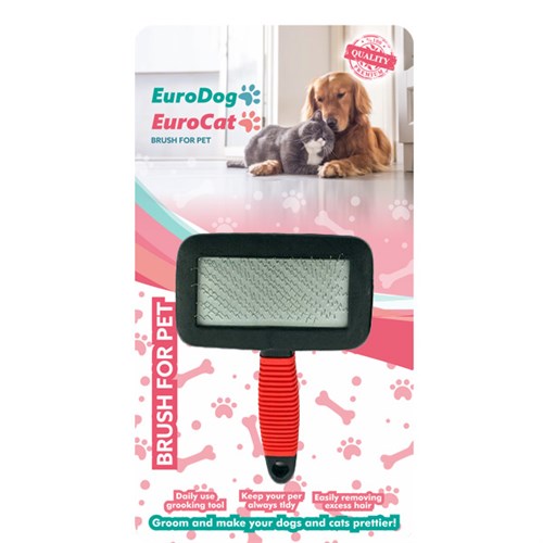 Euro Gold Plastik Saplı Kedi ve Köpek Tarama Fırçası