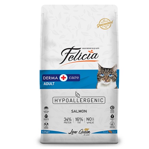 Felicia Düşük Tahıllı Hipoalerjenik Somonlu Yetişkin Kedi Maması