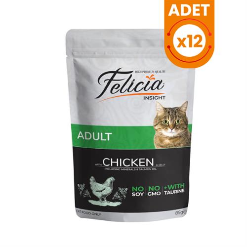 Felicia Tahılsız Tavuklu Pouch Yetişkin Konserve Kedi Maması