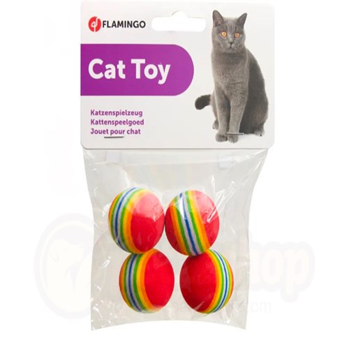 Flamingo Gökkuşağı Top Kedi Oyuncağı