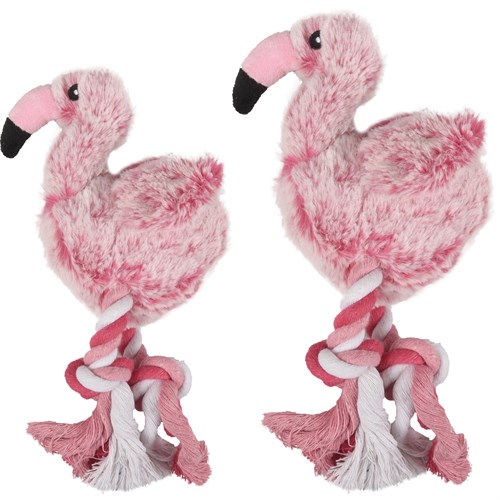 Flamingo Peluş Köpek Oyuncağı Pembe