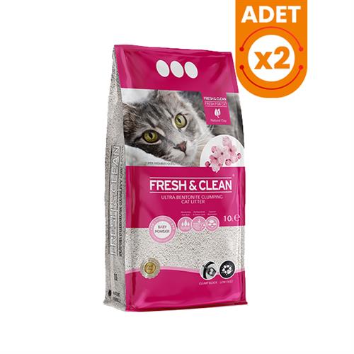 Fresh Clean Bebek Pudralı Bentonit Topaklanan Kedi Kumu