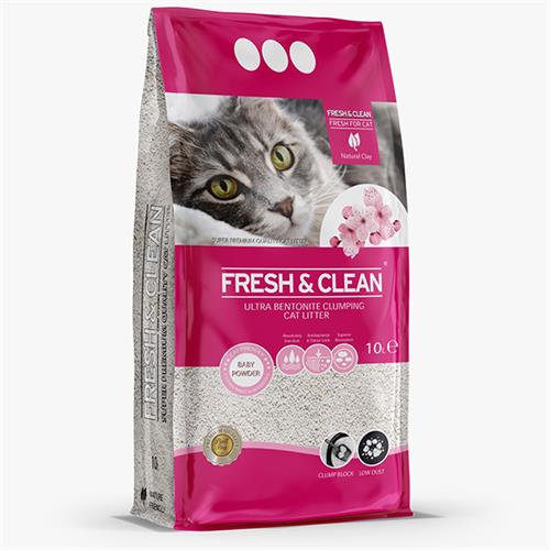 Fresh Clean Bebek Pudralı Bentonit Topaklanan Kedi Kumu