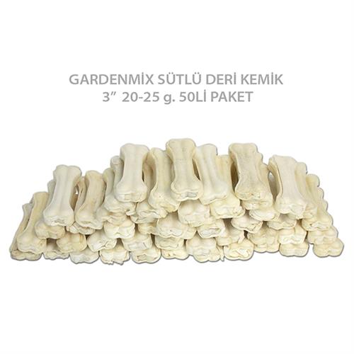 Garden Mix Sütlü Deri Kemik Köpek Ödülü