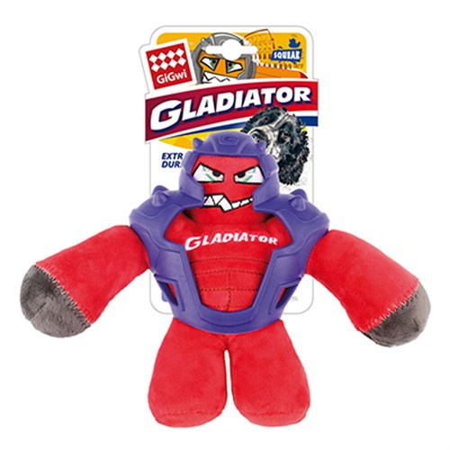 Gigwi Sesli Gladiator Peluş Köpek Oyuncağı Kırmızı