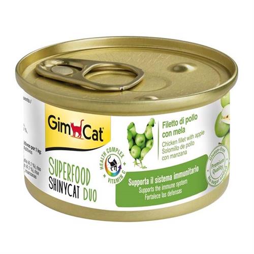 Gimcat Shinycat Fileto Tavuklu Ve Elmalı Yetişkin Kedi Konservesi