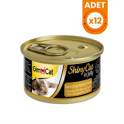 Gimcat Shinycat Tuna Balık ve Karidesli Konserve Kedi Maması