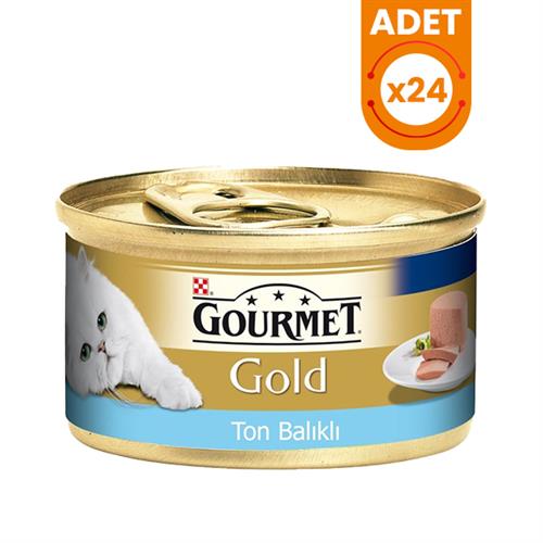Gourmet Gold Kıyılmış Ton Balıklı Yetişkin Kedi Konservesi 24x85 gr