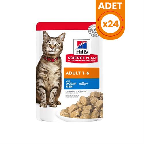 Hills Adult Okyanus Balıklı Pouch Yetişkin Konserve Kedi Maması