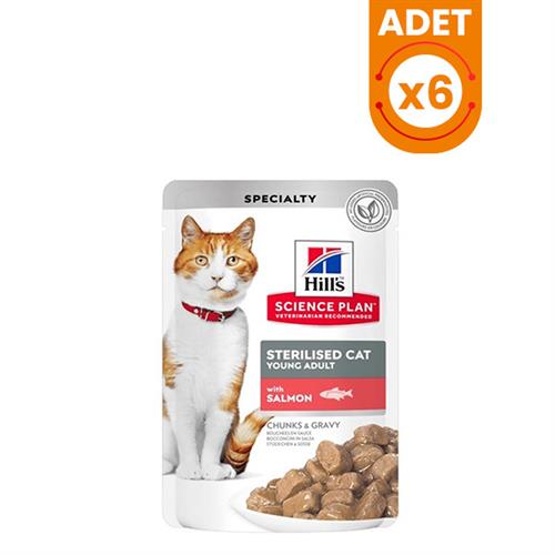 Hills Sterilised Somonlu Pouch Kısırlaştırılmış Konserve Kedi Maması