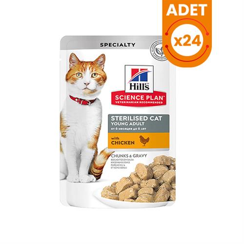 Hills Sterilised Tavuklu Pouch Kısırlaştırılmış Konserve Kedi Maması