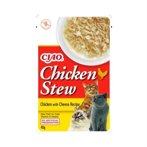 Inaba Ciao Chicken Stew Tavuk Güveçli ve Peynirli Pate Yetişkin Konserve Kedi Maması
