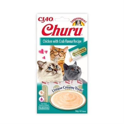 Inaba Ciao Churu Cream Tavuklu ve Yengeçli Sıvı Kedi Ödül Maması