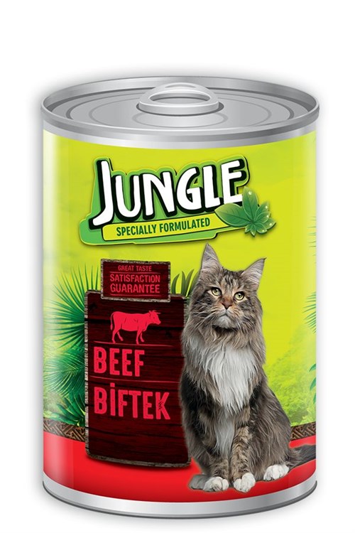 Jungle Biftekli Konserve Kedi Maması