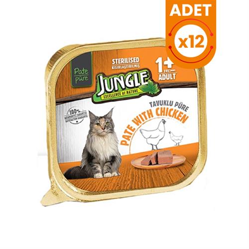 Jungle Tavuklu Pate Yetişkin Kısırlaştırılmış Konserve Kedi Maması