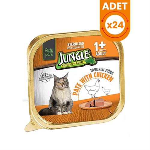 Jungle Tavuklu Pate Yetişkin Kısırlaştırılmış Konserve Kedi Maması