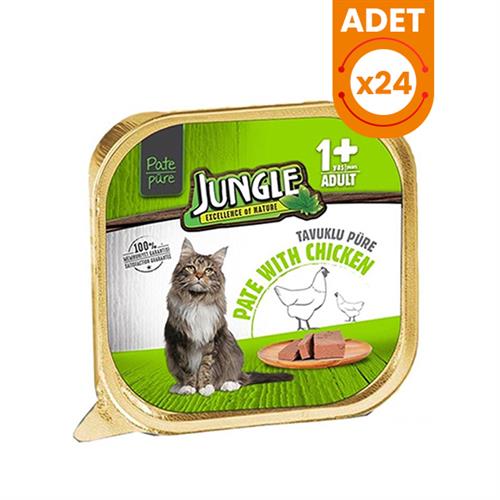 Jungle Tavuklu Pate Yetişkin Konserve Kedi Maması