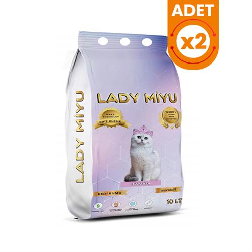 Lady Miyu Lavantalı Süper Topaklanan Bentonit Doğal Kedi Kumu