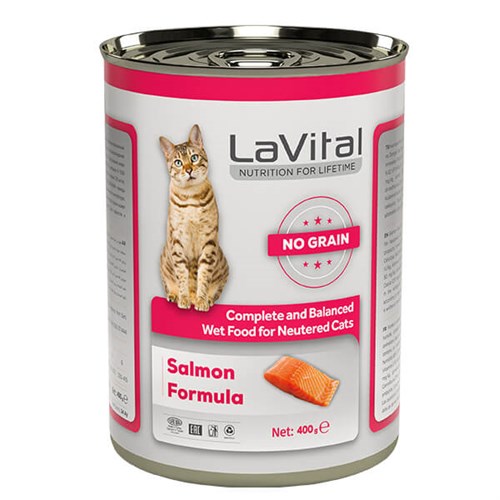 Lavital Sterilised Tahılsız Somonlu Kısır Konserve Kedi Maması