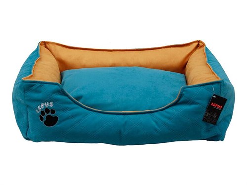 Lepus Soft Plus Kapitone Kedi&Köpek Yatağı Mavi (S) 40x50x18h