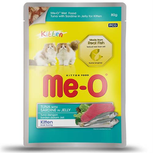 Meo Kitten Jöleli Ton Balık ve Sardalyalı Yavru Konserve Kedi Maması