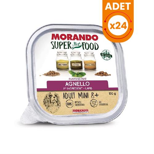 Morando Super Food +8 Küçük Irk Kuzu Etli Pate Yaşlı Köpek Konservesi