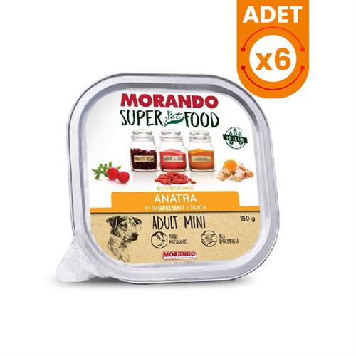 Morando Super Food Ördekli Küçük Irk Pate Yetişkin Köpek Konservesi