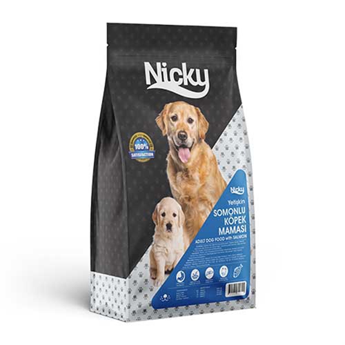 Nicky Adult Tahıllı Somonlu Yetişkin Köpek Maması