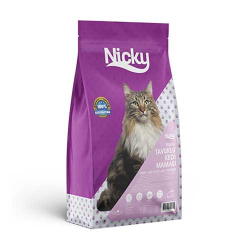 Nicky Kitten Tahıllı Tavuklu Yavru Kedi Maması