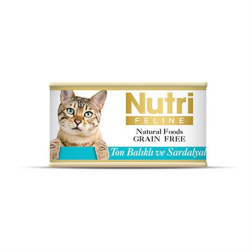 Nutri Feline Tahılsız Ton Balıklı ve Sardalyalı Konserve Kedi Maması