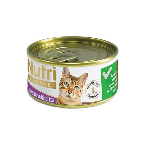 Nutri Feline Tavuklu Hindili Tahılsız Konserve Kedi Maması