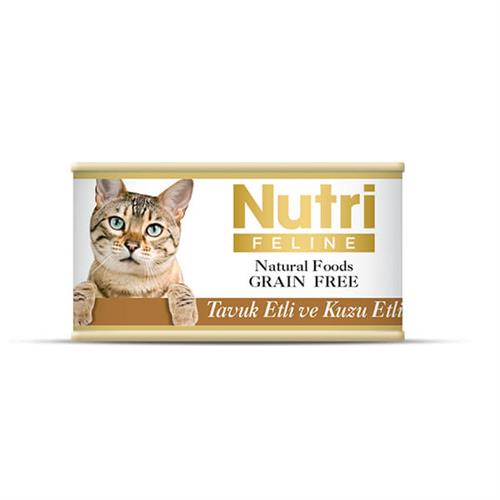 Nutri Feline Tavuklu Kuzu Etli Tahılsız Konserve Kedi Maması