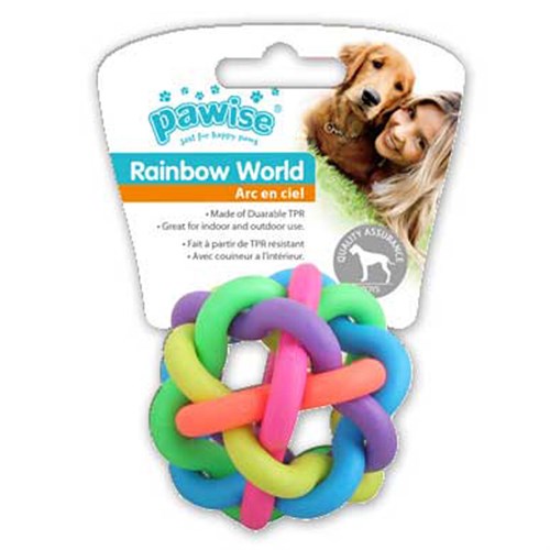Pawise Rainbow World Örgü Top Termoplastik Köpek Oyuncağı