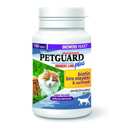 Petguard Biotin ve Sarımsaklı Bira Mayası Kedi Vitamini