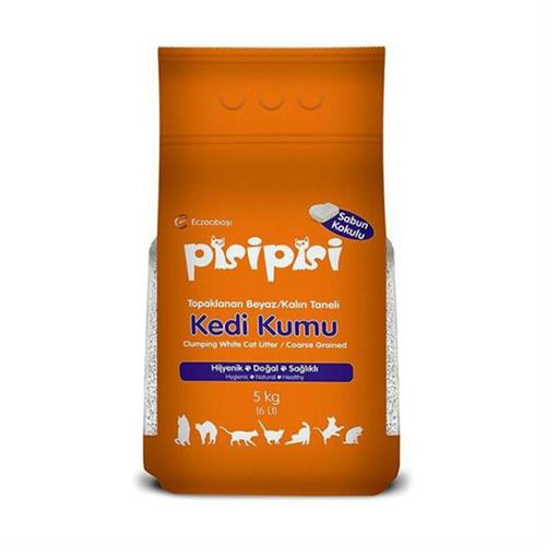 Pisi Pisi Sabunlu Topaklanan Bentonit Kedi Kumu Kalın