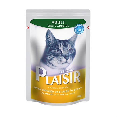 Plaisir Tavuklu Ciğerli Pouch Konserve Kedi Maması